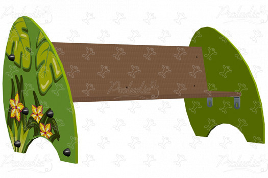 Panchina dei bambini J608-GA aree giochi grafic games finitura amazone immagine 3d