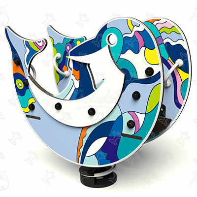 Piccolo delfino J822-GO aree giochi grafic games finitura océane immagine 3d