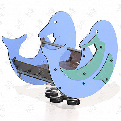 Delfino J981 aree giochi giochi dinamici giochi a molla immagine 3d