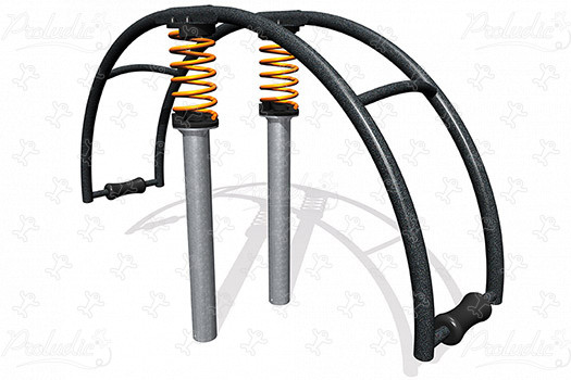 Doppia Pertica J986 aree giochi giochi dinamici giochi a molla immagine 3d