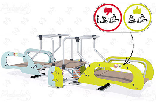 Il gioco a molla inclusivo J987® aree giochi giochi dinamici giochi a molla immagine 3d