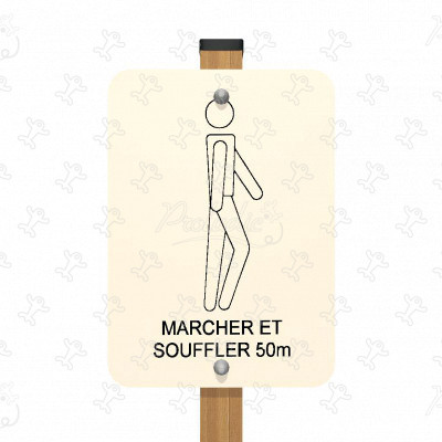 Cartello Camminare e respirare Legno JPS05 sport e fitness acti’fun percorso fitness immagine 3d