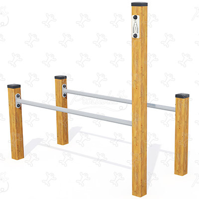 Junior Timber Parallel Bars JPS15-J sport e fitness acti’fun percorso fitness immagine 3d