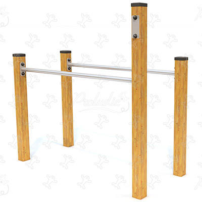 Senior Timber Parallel Bars JPS15-S sport e fitness acti’fun percorso fitness immagine 3d