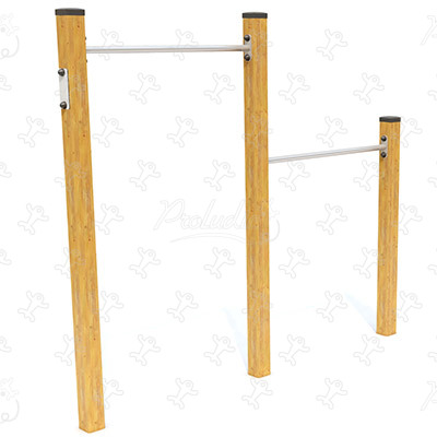 Senior Timber Horizontal Bars JPS19-S sport e fitness acti’fun percorso fitness immagine 3d