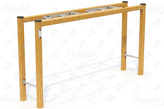 Junior Timber Monkey Bars JPS21-J sport e fitness acti’fun percorso fitness immagine 3d