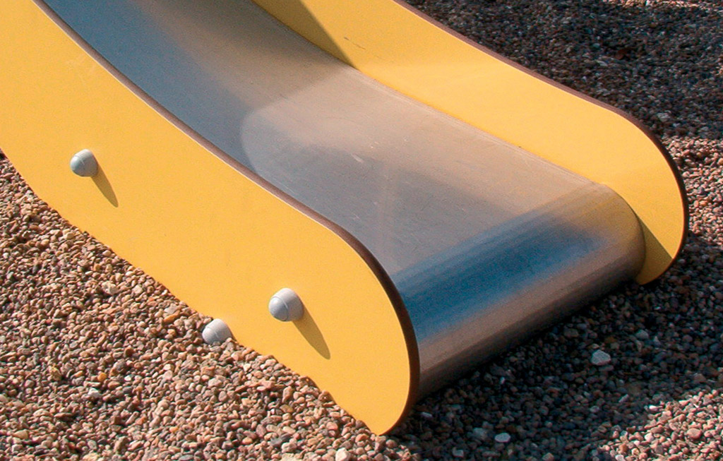 La pista di discesa delle scivoli