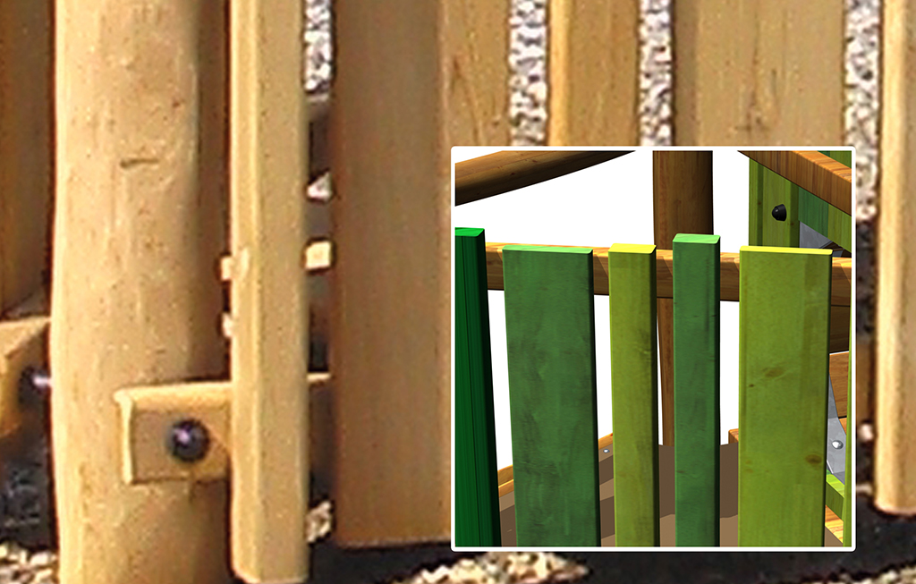 Le balaustre e le pareti di arrampicata