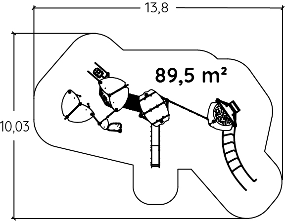 J45416 aree giochi giochi multifunzione biibox immagine vista dall'alto