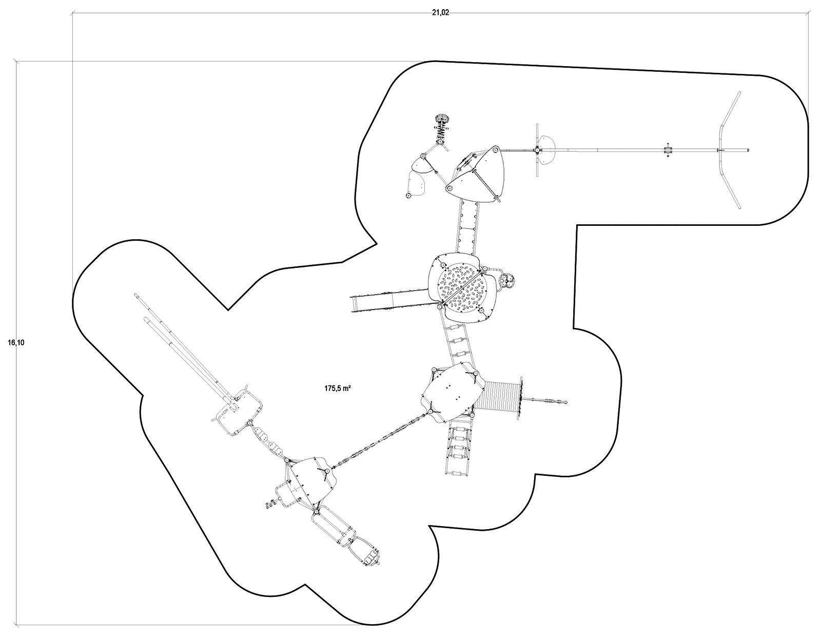 J45417 aree giochi giochi multifunzione biibox immagine vista dall'alto