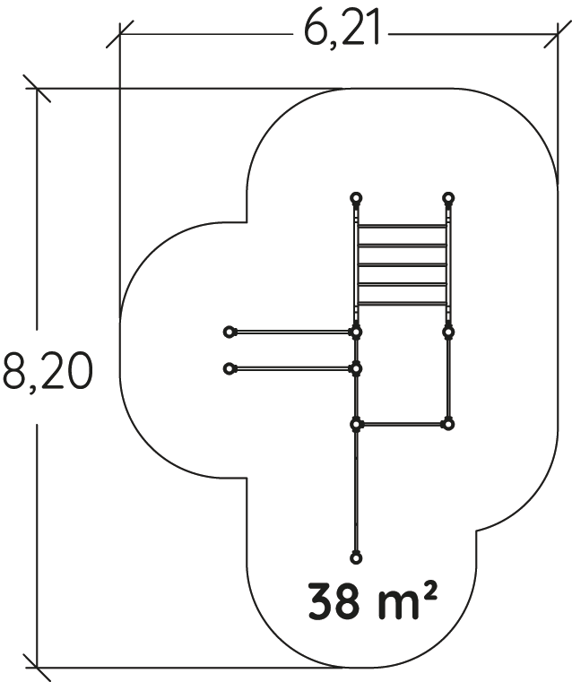 Combinazione compatta J5216® sport e fitness acti’fun acti’street immagine vista dall'alto