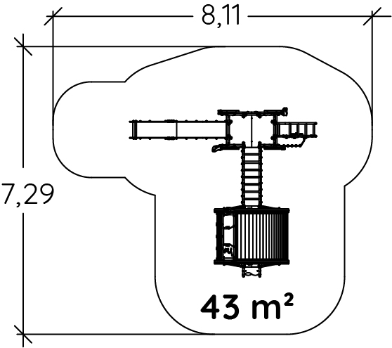 J5604 aree giochi giochi multifunzione kanopé immagine vista dall'alto