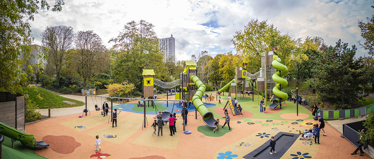 Riqualificazione area giochi: il nuovo spazio ludico del Parc Suzanne Lenglen